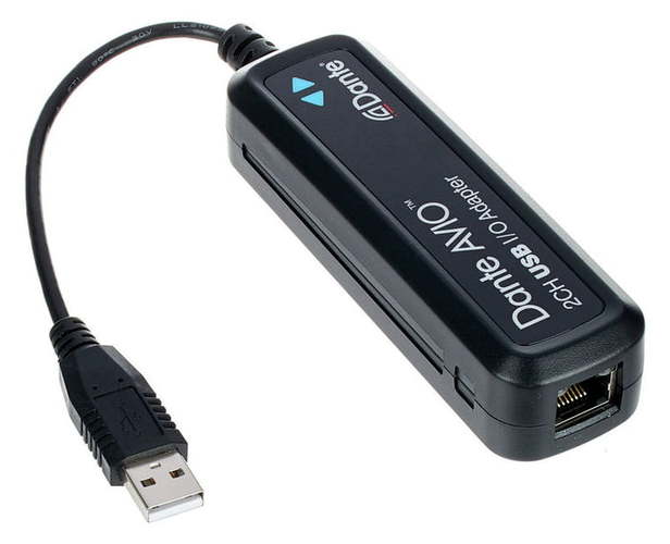 Dante AVIO Адаптер для подключения к аудиосети Dante, Stereo IN/OUT, USB